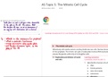Summary Notes Unit 5 - The mitotic cell cycle (9700)