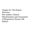 Test bank-Des Jardins: Clinical Manifestations and Assessment of Respiratory Disease, 8th Edition