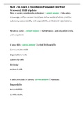 NUR 215 Exam 1  Questions 2023