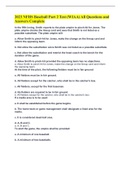 2023 NFHS Baseball Part 2 Test (WIAA) All Questions and Answers Complete