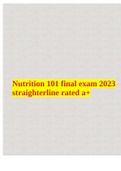 Nutrition 101 final exam 2023 straighterline rated a+