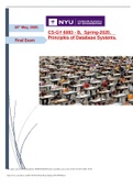 New York University _ NYU Tandon School of Engineering _ CS-GY 6083 - B, Spring-2020. Principles of Database Systems. Final Exam.