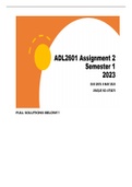 ADL2601 Assignment 2 (QUIZ) Semester 1 2023 FULL SOLUTIONS DISTINCTION GUARANTEED!!