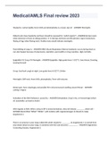 Medical&sol;AMLS Final review exam 2023 with 100&percnt; correct answers