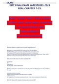 WEST COAST EMT FINAL EXAM LATEST 2023-WEST COAST EMT FINAL EXAM LATEST 2023-2024 REAL CHAPTER 1-29 QUESTIONS AND 100&percnt;CORRECT ANSWERS&vert;AGRADE2024 REAL CHAPTER 1-29 QUESTIONS AND 100&percnt;CORRECT ANSWERS&vert;AGRADE