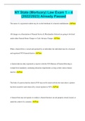 NY State &lpar;Mortuary&rpar; Law Exam 1 &ndash; 4 &lpar;2022&sol;2023&rpar; Already Passed