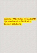 MGT 6203 FINAL EXAM Updated version 2023 with Correct solutions&period; 