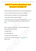 CRCR Practice Questions and Answers Graded A&plus; 