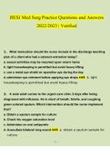 HESI Med Surg Practice Questions and Answers 2022&sol;2023 &lpar;Verified Answers by Expert&rpar;