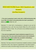 HESI MED SURG Exam 2023 Questions and Answers &lpar;Verified Answers by Expert&rpar;
