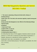 HESI Med Surg Practice Questions and Answers 2022&sol;2023 &lpar;Verified Answers by Expert&rpar;