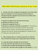 HESI MED SURG Practice Questions & Key Terms &lpar;2022&sol;2023&rpar; &lpar;Verified Answers by Expert&rpar;
