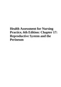 Health Assessment for Nursing Practice, 6th Edition: Chapter 17: Reproductive System and the Perineum