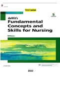 COMPLETE - Elaborated Test bank for deWit's Fundamental Concepts and Skills for Nursing 5Ed. by Patricia A. Williams. ALL Chapters(1-41) Included |464| Pages - Questions & Answers