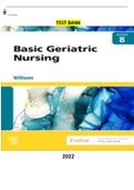 COMPLETE - Elaborated Test bank for Basic Geriatric Nursing  8Ed. by Patricia A. Williams. ALL Chapters(1-20) Included |464| Pages - Questions & Answers  Pass Basic Geriatric Nursing  in First Attempt Guaranteed!Get 100% Latest Exam Questions, Accurate & 