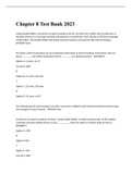 Chapter 8 Test Bank exam 2023 with 100&percnt; correct answers