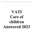 2023 VATI Care of children Answered