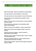 U&period;S&period; CONSTITUTION STUDY GUIDE