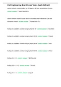 Civil Engineering Board Exam Terms &lpar;well defined&rpar; 100&percnt; Correct