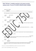 EDUC 750 Quiz 1 complete questions and answers practice solution Score&colon; 75 out of 75 LATEST UPDATES 2023 A GRADE