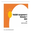 TAX2601 Assignment 4 &lpar;QUIZ&rpar; Semester 1 2023 FULL SOLUTIONS&period; DISTINCTION GUARANTEED&excl;&excl;