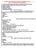 Anatomy and Physiology I Final Exam 2023&colon;&lpar;Download to get A&plus;&rpar; 178 QUESTIONS & ANSWERS