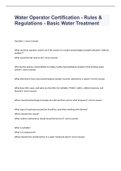 Water Operator Certification - Rules & Regulations - Basic Water Treatment  2023