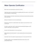 Water Operator Certification  exam 2023 with 100&percnt; correct answers