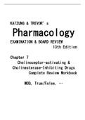 Cholinergic Drugs Workbook