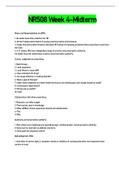 NR508 Week 4 Midterm Exam Questions With Answers&comma; Latest 2023