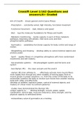 Crossift Level 1&sol;162 Questions and answers&sol;A&plus; Graded
