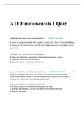 ATI Fundamentals 1 Quiz