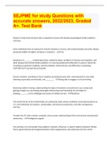 SEJPME for study Questions with accurate answers, 2022/2023, Graded A+. Test Bank