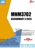 MNM3702 ASSIGNMENT 3 FOR MARKETING RESEARCH 2023