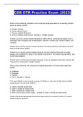 CDR DTR Practice Exam &lpar;2023&rpar;