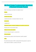 WA Real Estate Fundamentals Questions &ndash; Rockwell Already Passed
