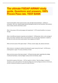 The ultimate FISDAP AIRWAY study guide, Questions and answers, 100% Proven Pass rate. TEST BANK