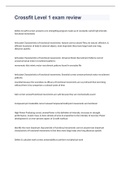 Crossfit Level 1 exam review 2023 with 100&percnt; correct answers