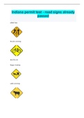 Indiana permit test - road signs already passed