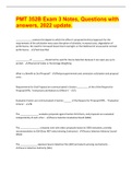PMT 352B Exam 3 Notes&comma; Questions with answers&comma; 2022 update&period; 100&percnt; proven pass rate