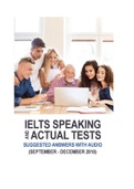 IELTS Speaking Actual Tests and Suggested Answers (September – December 2018) Published by IELTSMaterial.com