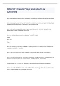 CIC2601 Exam Prep Questions & Answers