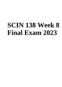 SCIN 138 Week 8  Final Exam 2023