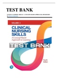 Test Bank for Clinical Nursing Skills: A Concept-Based Approach 4th Edition Pearson Education 