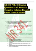 NR 341 NR 341 Exam 2 Questions And Answers( Complete Solution Rated A Grade Latest Updates.