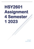 HSY2601 Assignment 4 Semester 1 2023 