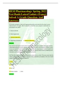 HESI Pharmacology Spring 2022 Test Bank&lpar;Latest Update&rpar;&colon;Expert Solved A Grade Question And Answers&period;