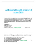 ATI mental health proctored exam 