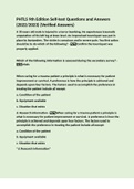 PHTLS 9th Edition Self-test Questions and Answers &lpar;2022&sol;2023&rpar; &lpar;Verified Answers&rpar;