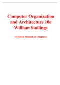 Computer Organization and Architecture 10e William Stallings (Solution Manual)